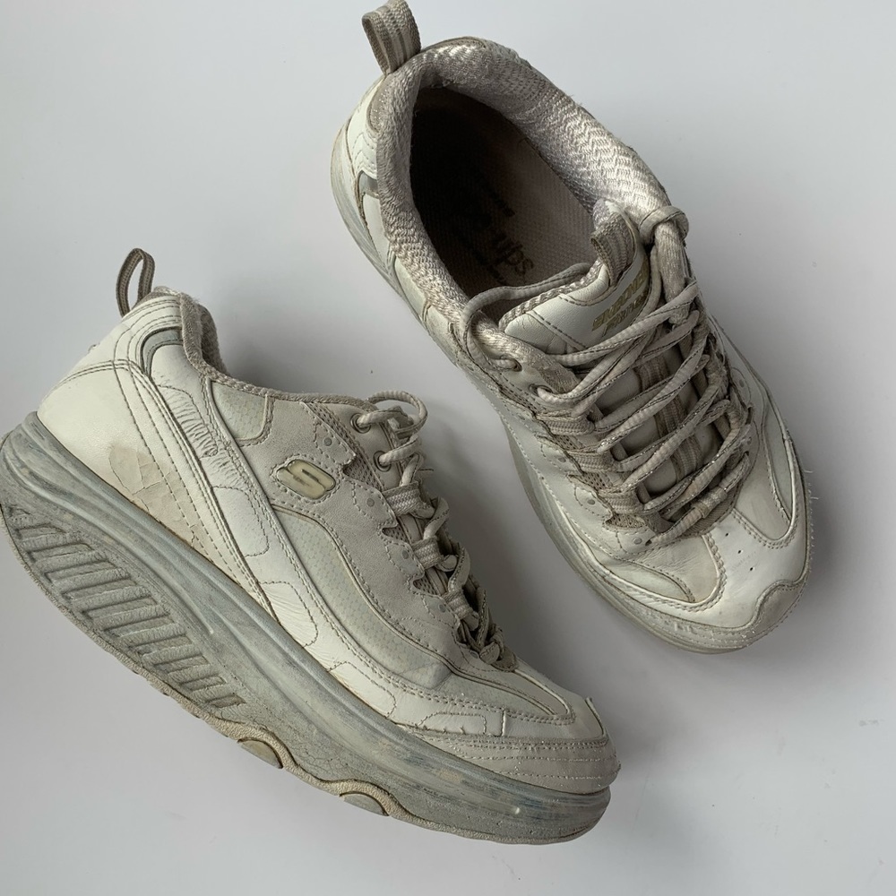 Sketchers Vintage Original Shape Up Toning Sneakers In White
